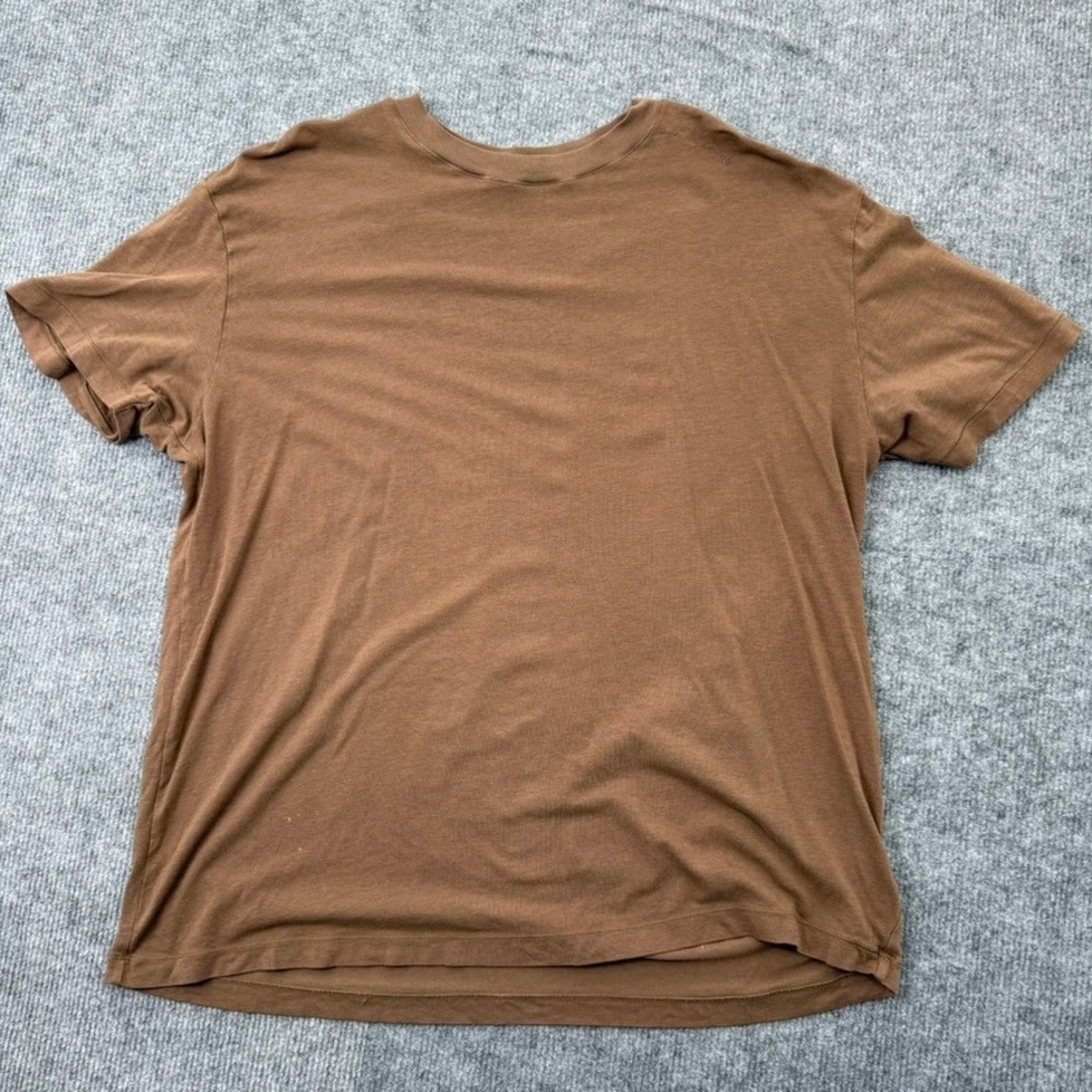 Skims Boyfriend Tee Women L Brown Modal Blend Oversize Lounge Streetwear Basics